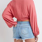 Floral Frayed Hem Denim Shorts