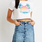 Refuge Button Up Denim Skirt