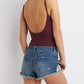 Scoop Neck Open Back Bodysuit
