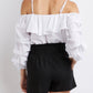 Pleated Paperbag Shorts
