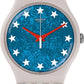 Swatch Originals Anavah Blue Dial Silicone Strap Unisex Watch SUOT101