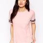 French Tee With Striped Short Sleeves
